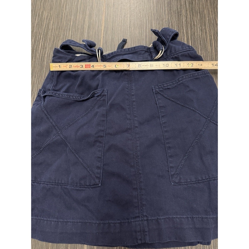 Anthropologie Pilcro Letterpress Mini Skirt Sz 2 Buckles Nautical Pockets - Picture 6 of 6